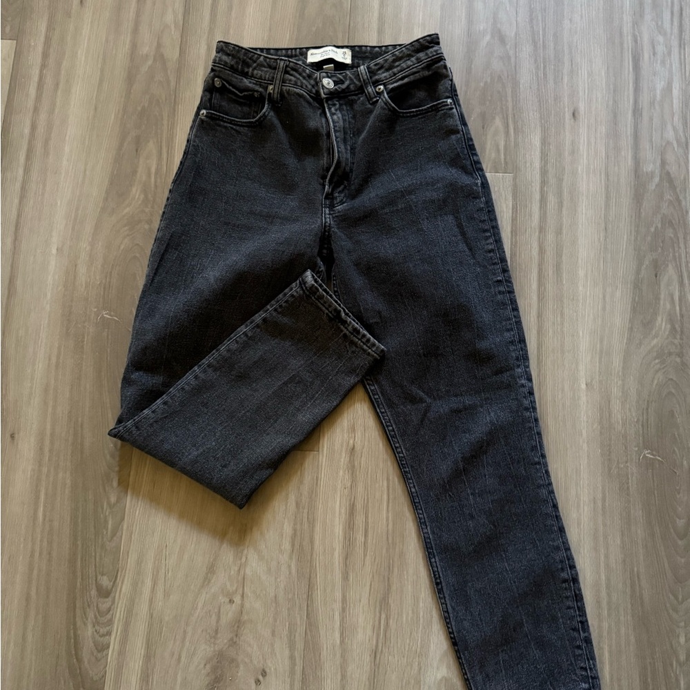 Abercrombie & Fitch Women's Black Straight Leg Jeans